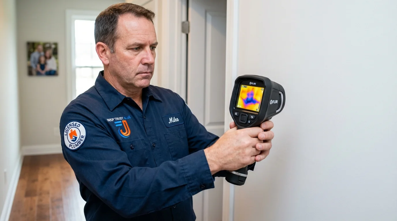 Thermal imaging leak detection by Johns Plumbing LLC in Leavittsburg